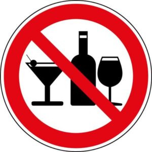 Знак запрета на алкоголь