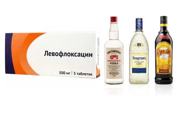 Антибиотик Левофлоксацин и спиртные напитки